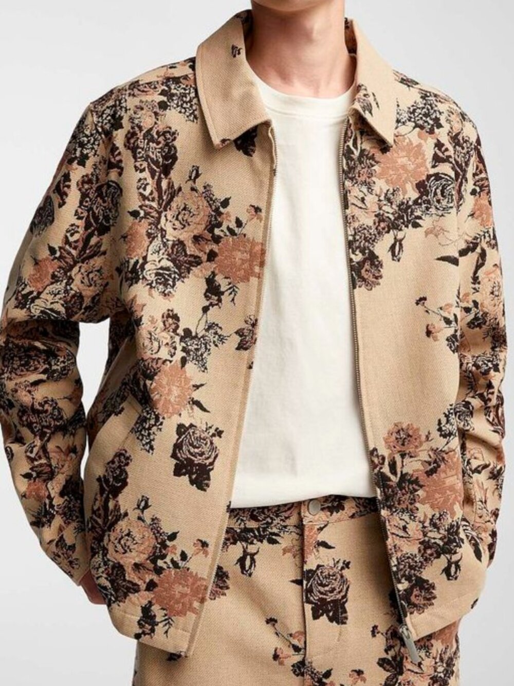 Le 31 Simons Floral Tapestry Jacquard Jacket Men’s XL